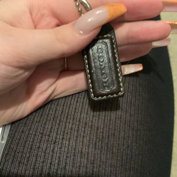 this is a real coach purse, tan with red and snake skin - Picture 3 of 8